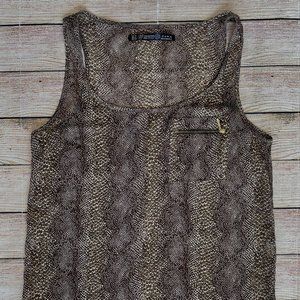 Zara Women's Medium Leopard Animal Print Sleeveless Blouse Ladies Casual Top Trp
